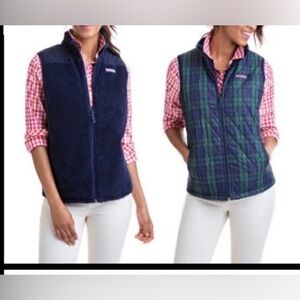Vineyard Vines Reversible Quilted Sherpa Vest